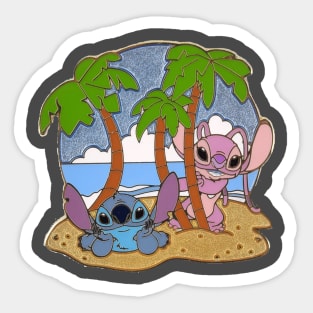 stitch couple Sticker